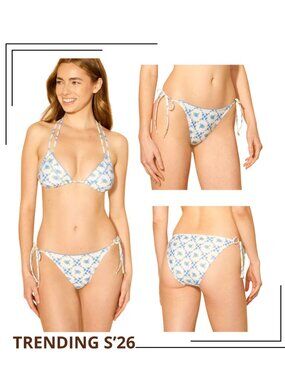 Wild Fable NWT Floral Picot Trim Bikini Set XXS/XS